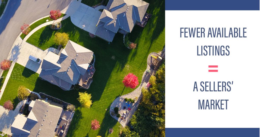 FEWER LISTINGS EQUALS A SELLER’S MARKET